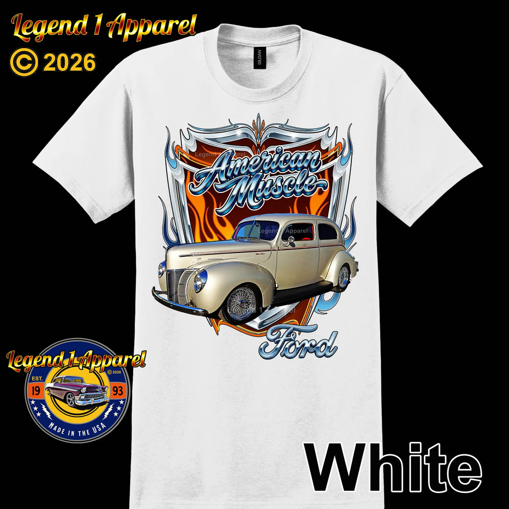 1940 Ford Coupe American Muscle T-Shirt –40 Ford Coupe Car Graphic Tee