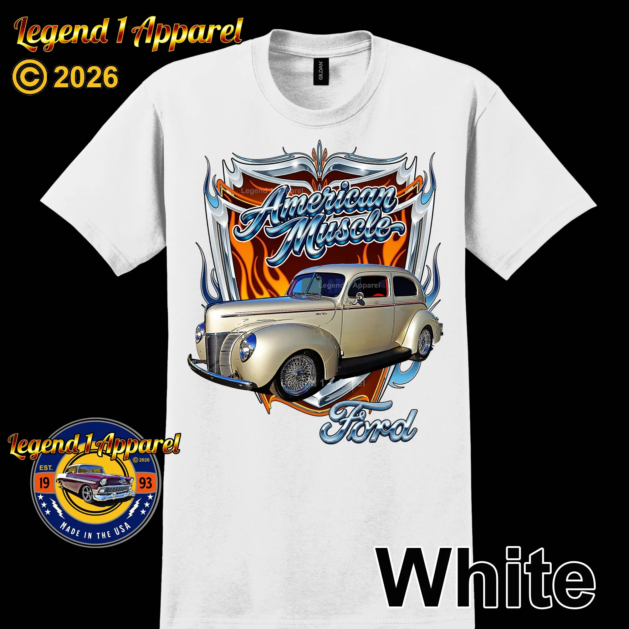 1940 Ford Coupe American Muscle T-Shirt –40 Ford Coupe Car Graphic Tee