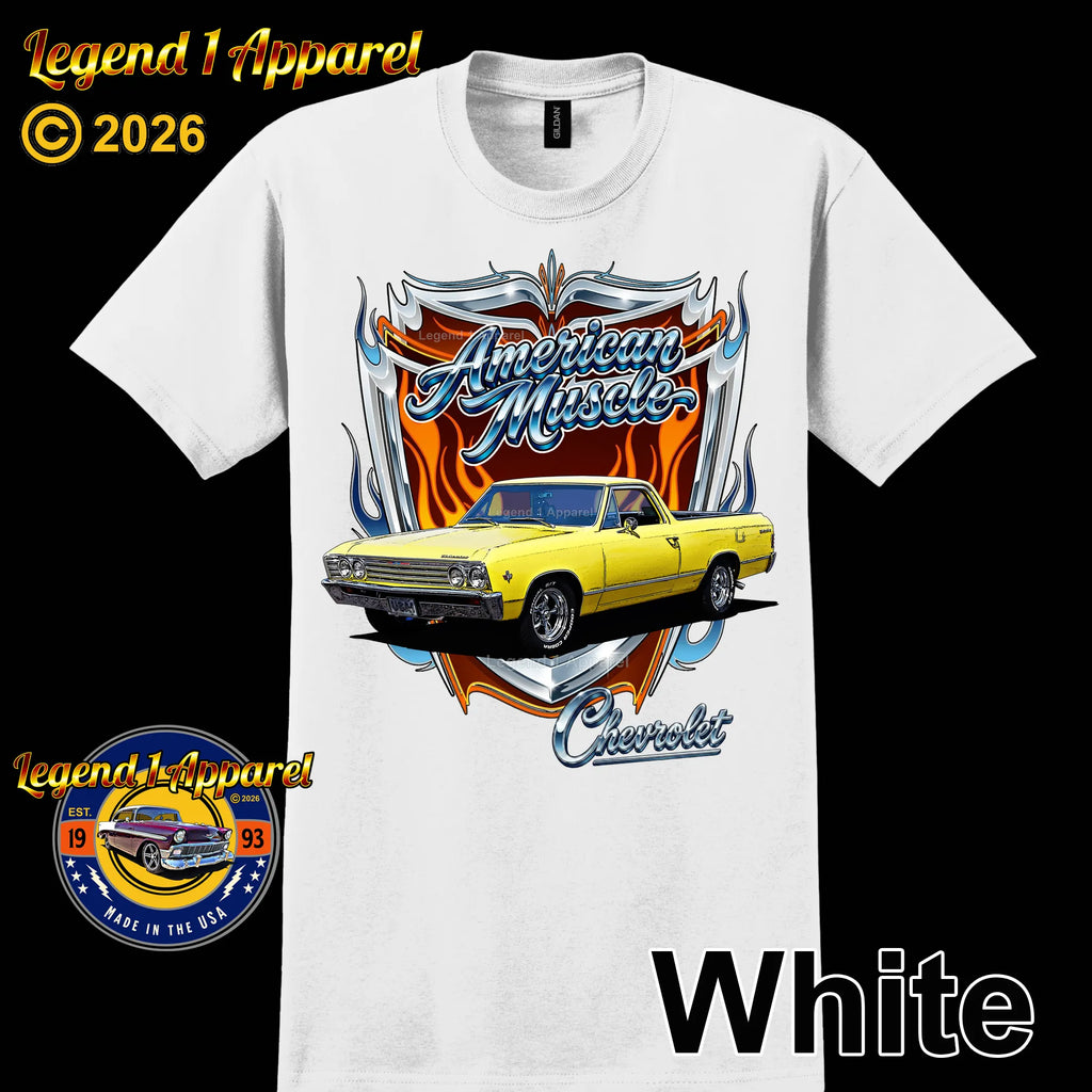 1967 Chevrolet El Camino American Muscle T-Shirt – 67 Chevy Classic Truck Graphic Tee