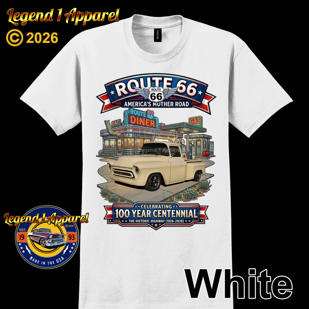 1957 Chevrolet Pick up Classic Truck Graphic Tee – Route 66 Centennial T-Shirt