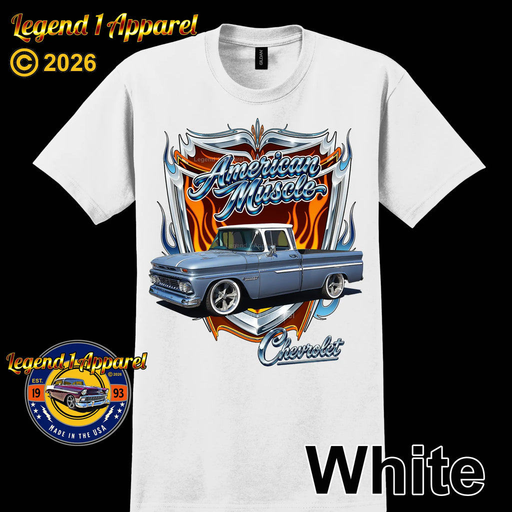 1960 Chevrolet Truck American Muscle T-Shirt – 60 Chevy Classic Pick Up Graphic Tee