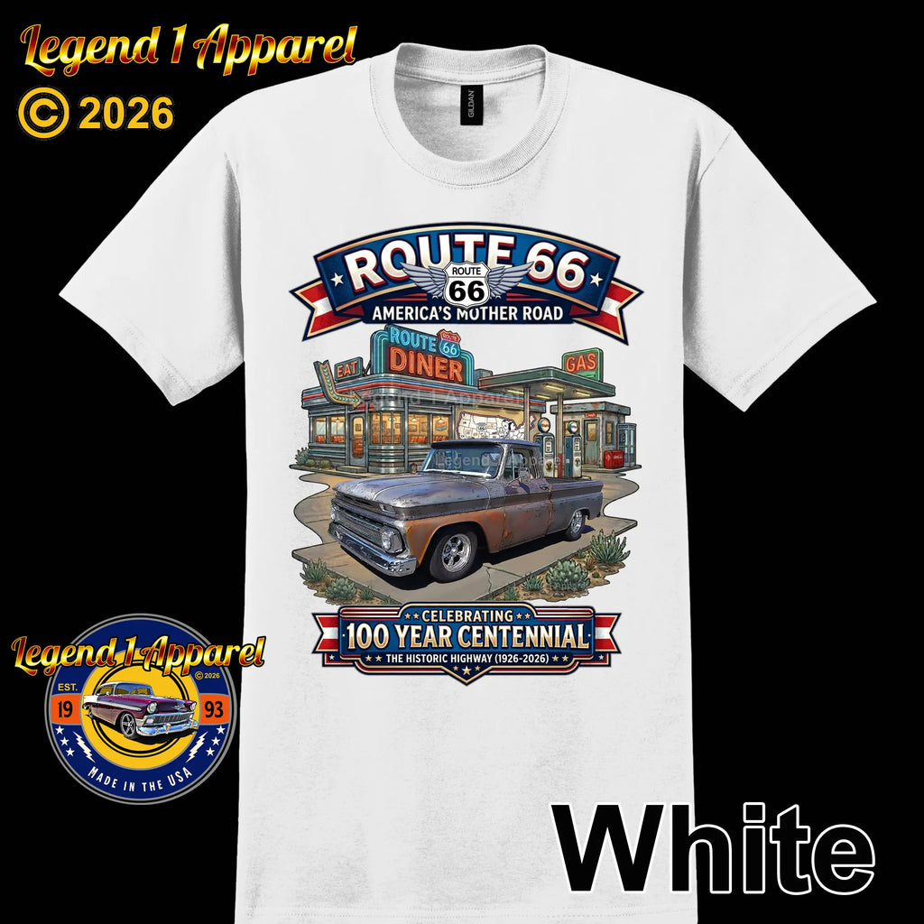1965 Chevrolet Pick Up Classic Truck Graphic Tee – Route 66 Centennial T-Shirt