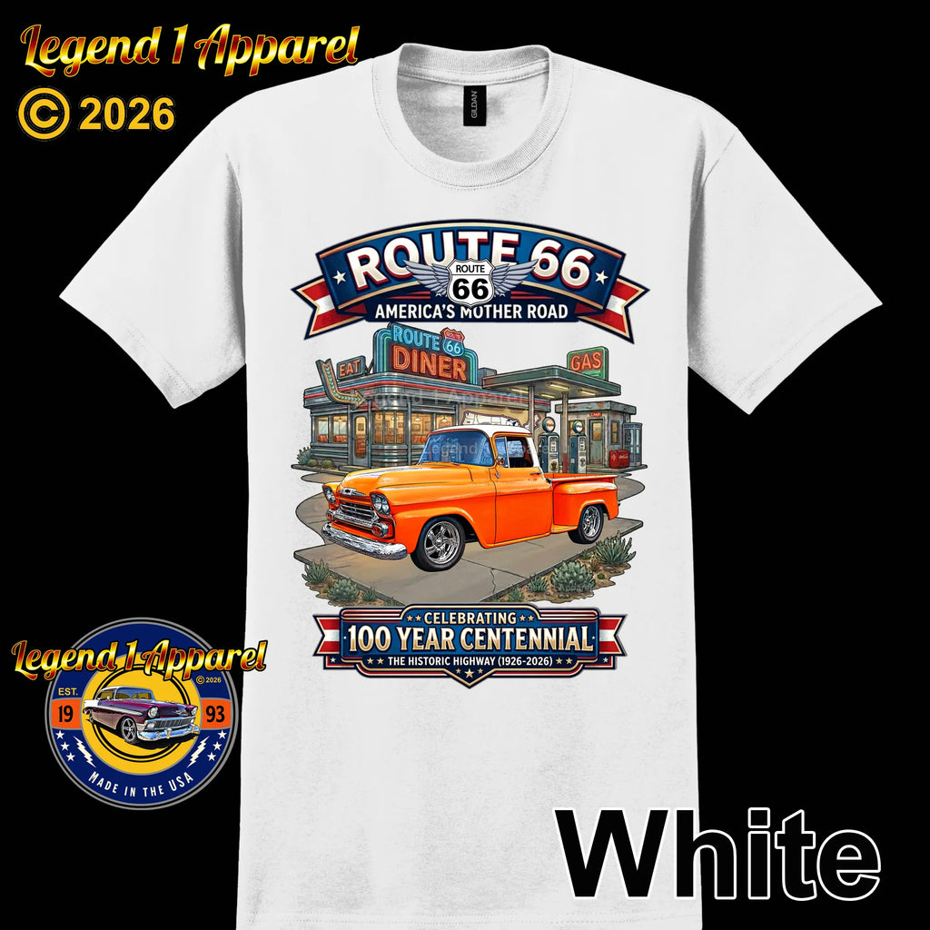 1958 Chevrolet Pick Up Classic Truck Graphic Tee – Route 66 Centennial T-Shirt