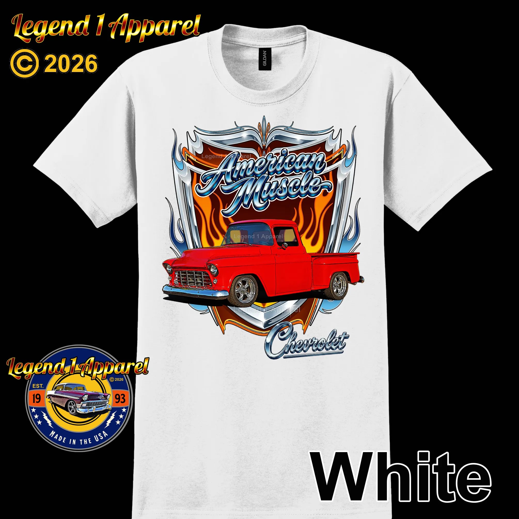 1956 Chevy Truck American Muscle T-Shirt – 56 Chevrolet Pick up Classic Truck Graphic Tee