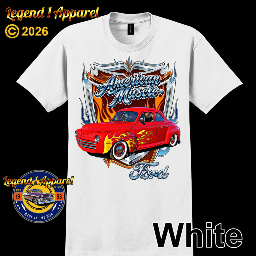 1947 Ford Coupe American Muscle T-Shirt –47 Ford Coupe Car Graphic Tee