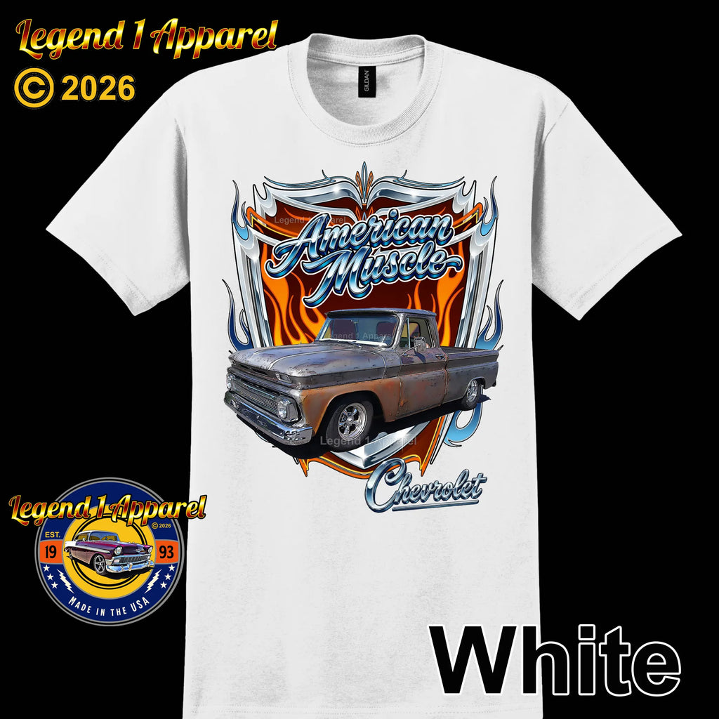 1965 Chevrolet Truck American Muscle T-Shirt – 65 Chevy Classic Pick Up Graphic Tee