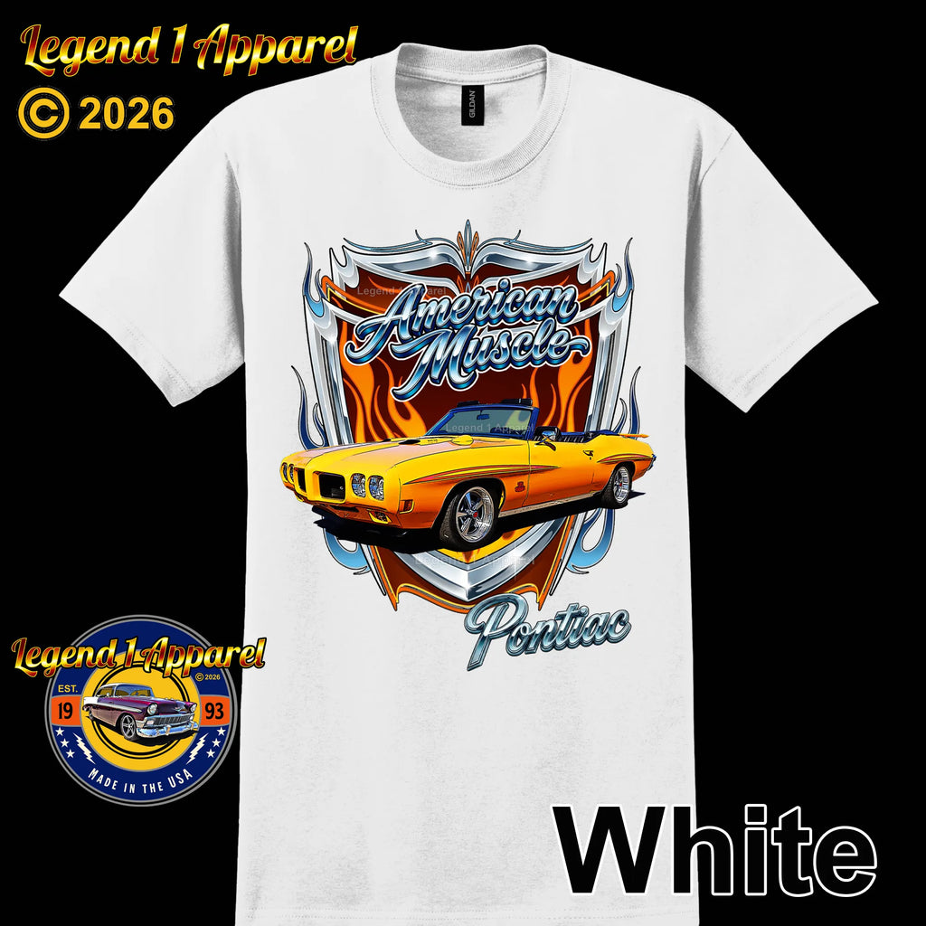 1970 Pontiac GTO American Muscle T-Shirt – 70 Judge GTO Classic Car Graphic Tee