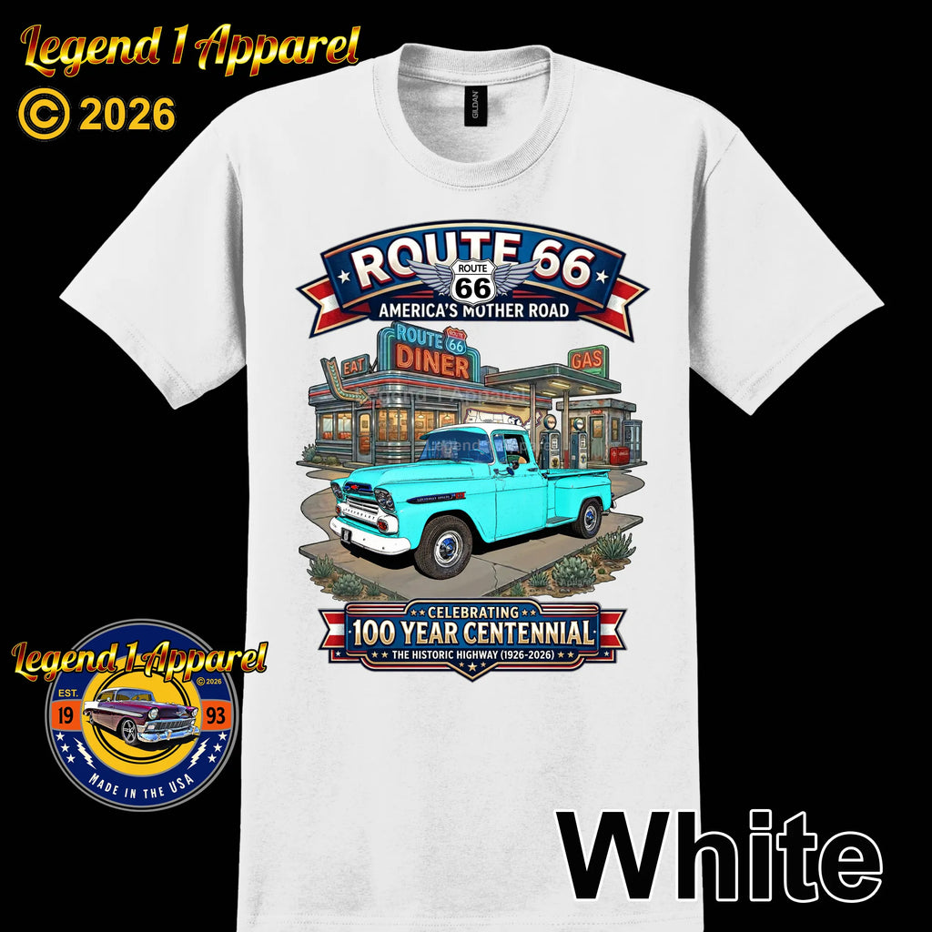 1959 Chevrolet Pick Up Classic Truck Graphic Tee – Route 66 Centennial T-Shirt