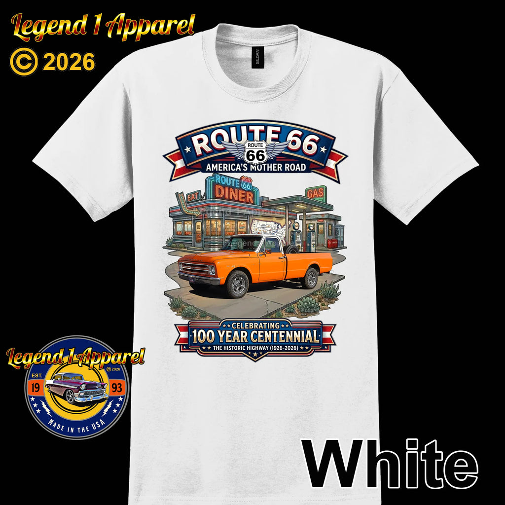 1967 Chevrolet Pick Up Classic Truck Graphic Tee – Route 66 Centennial T-Shirt