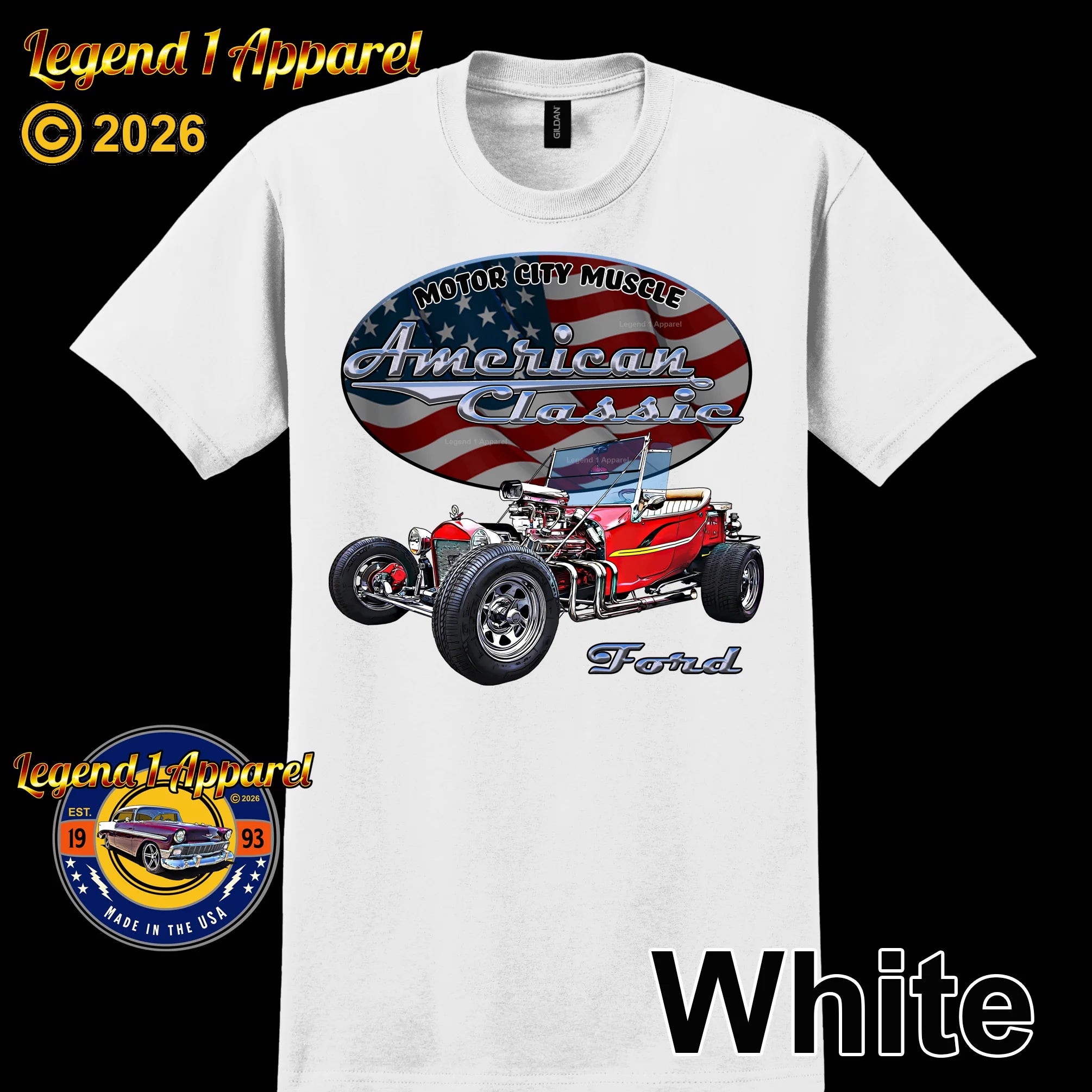 1923 Ford T-Bucket American Classic Muscle Car T-shirt