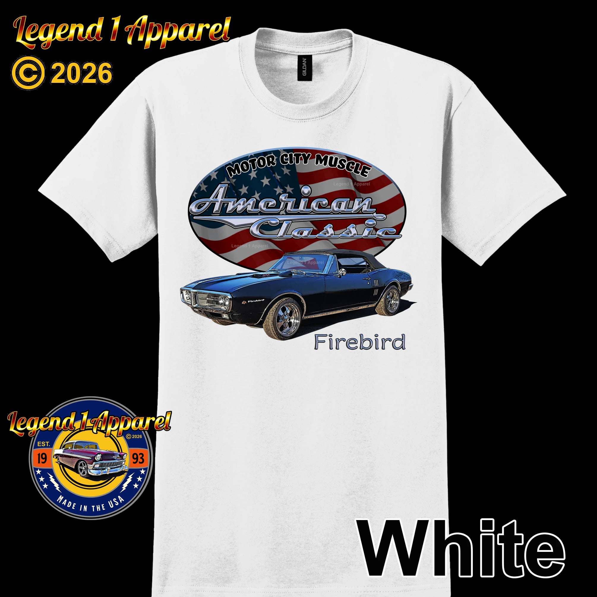 1967 Pontiac Firebird - American Classic Muscle Car T-shirt