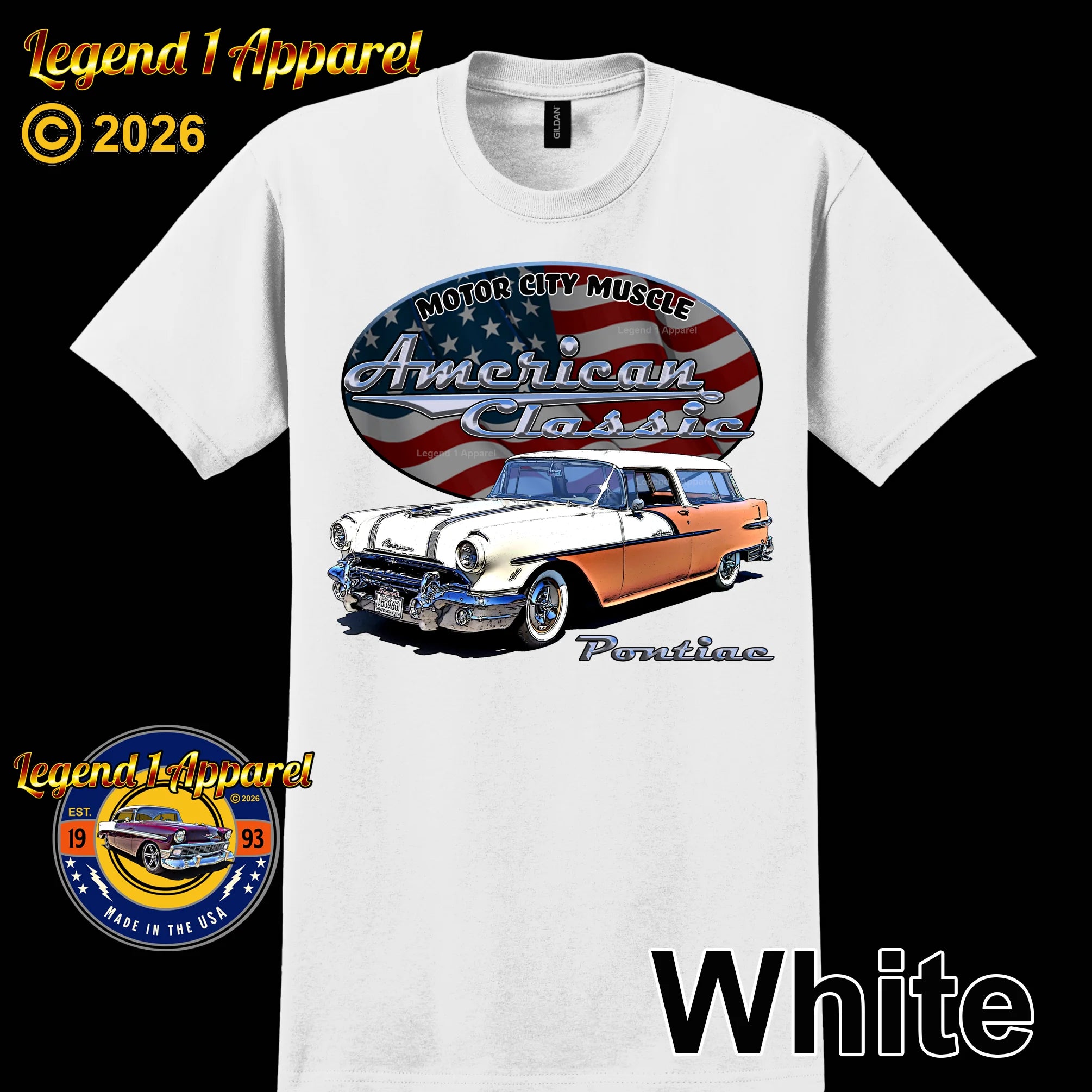 1955 Pontiac Safari Station Wagon - American Classic Muscle Car T-shirt