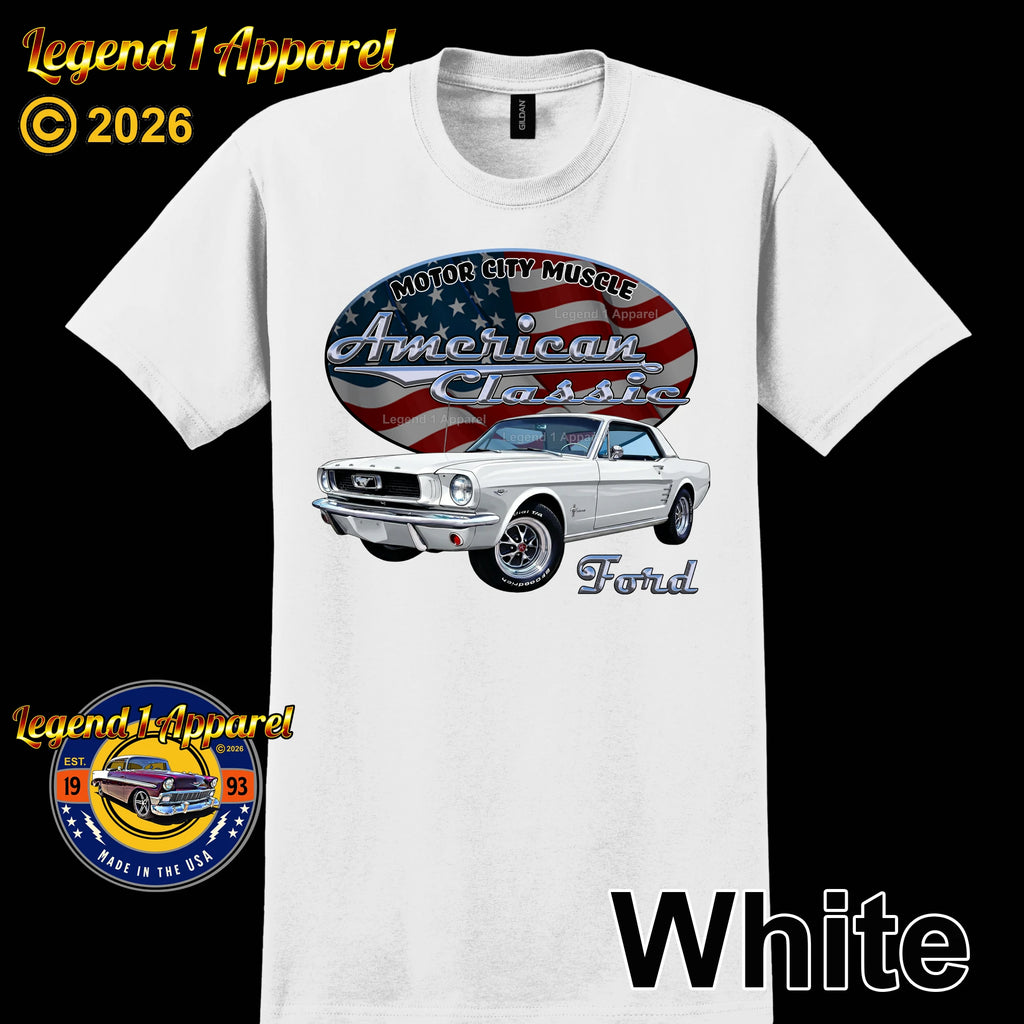 1966 Ford Mustang Coupe - American Classic Muscle Car T-shirt