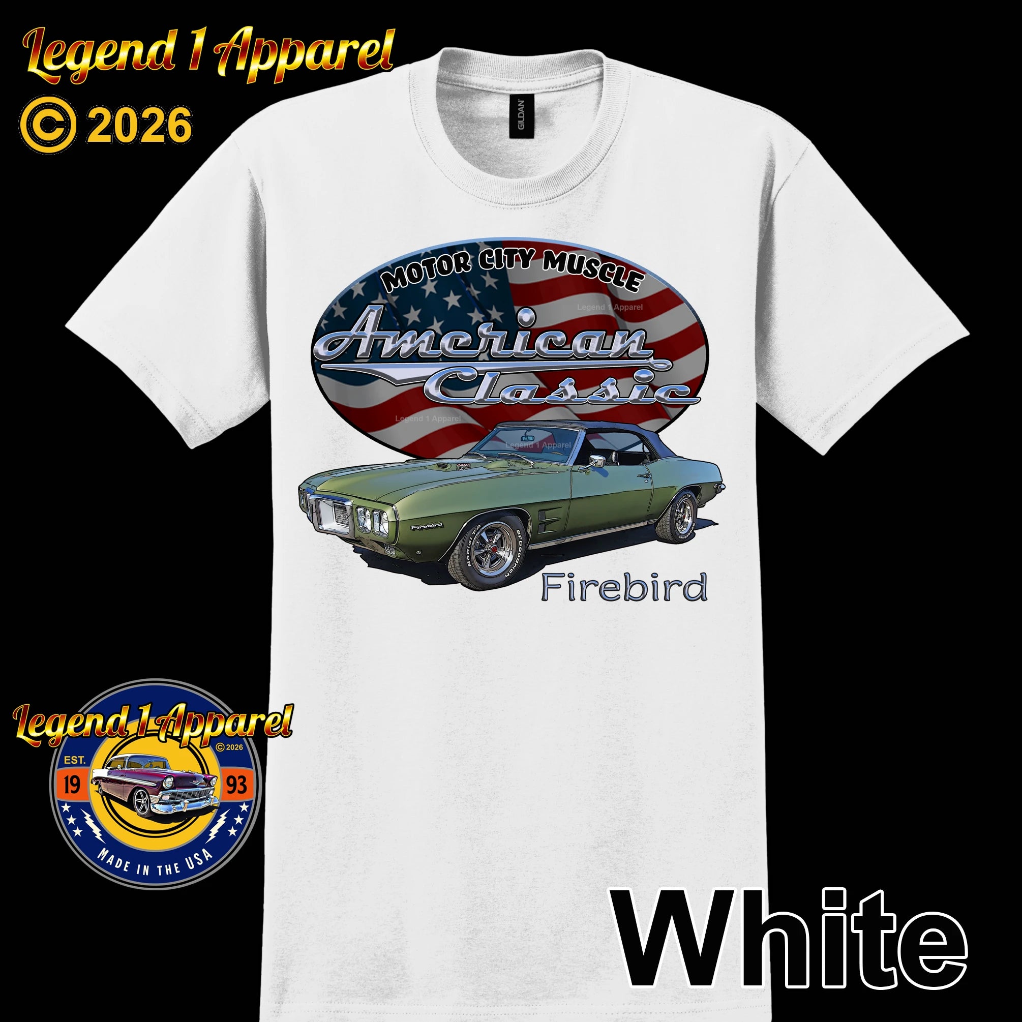 1969 Pontiac Firebird - American Classic Muscle Car T-shirt