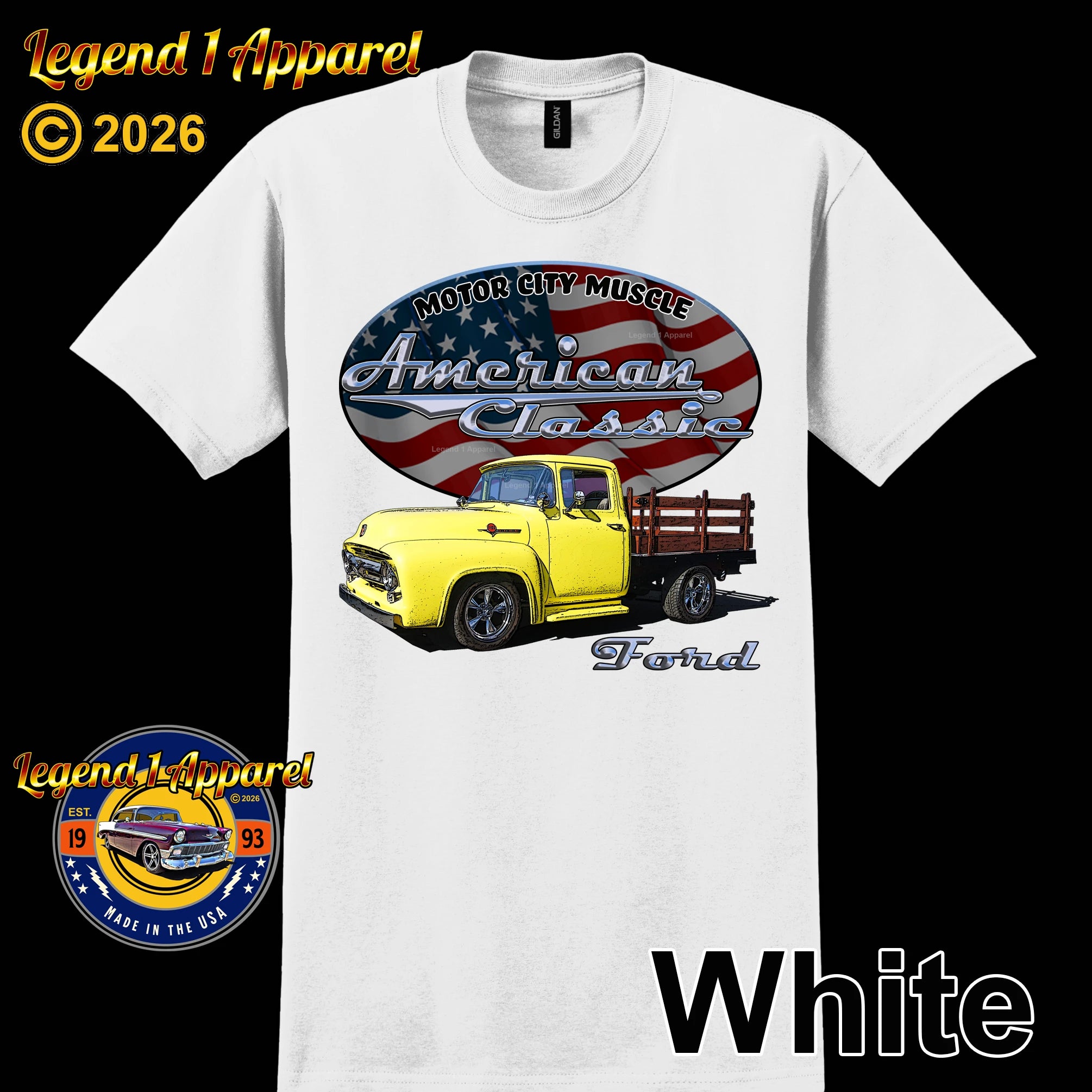 1956 Ford F100 Stake Truck - American Classic Pickup T-shirt