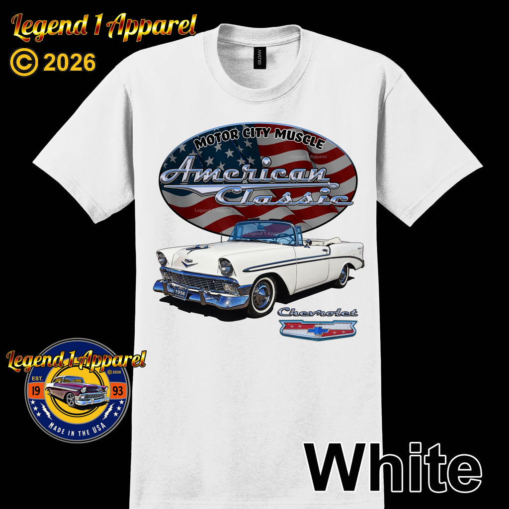 1956 Chevrolet Bel Air Convertible - American Classic Muscle Car T-shirt