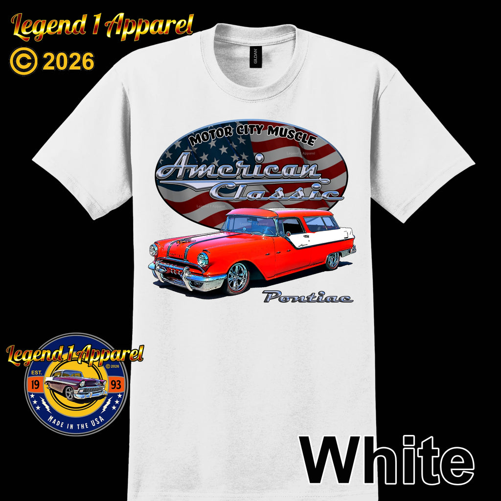 1956 Pontiac Safari Station Wagon - American Classic Muscle Car T-shirt