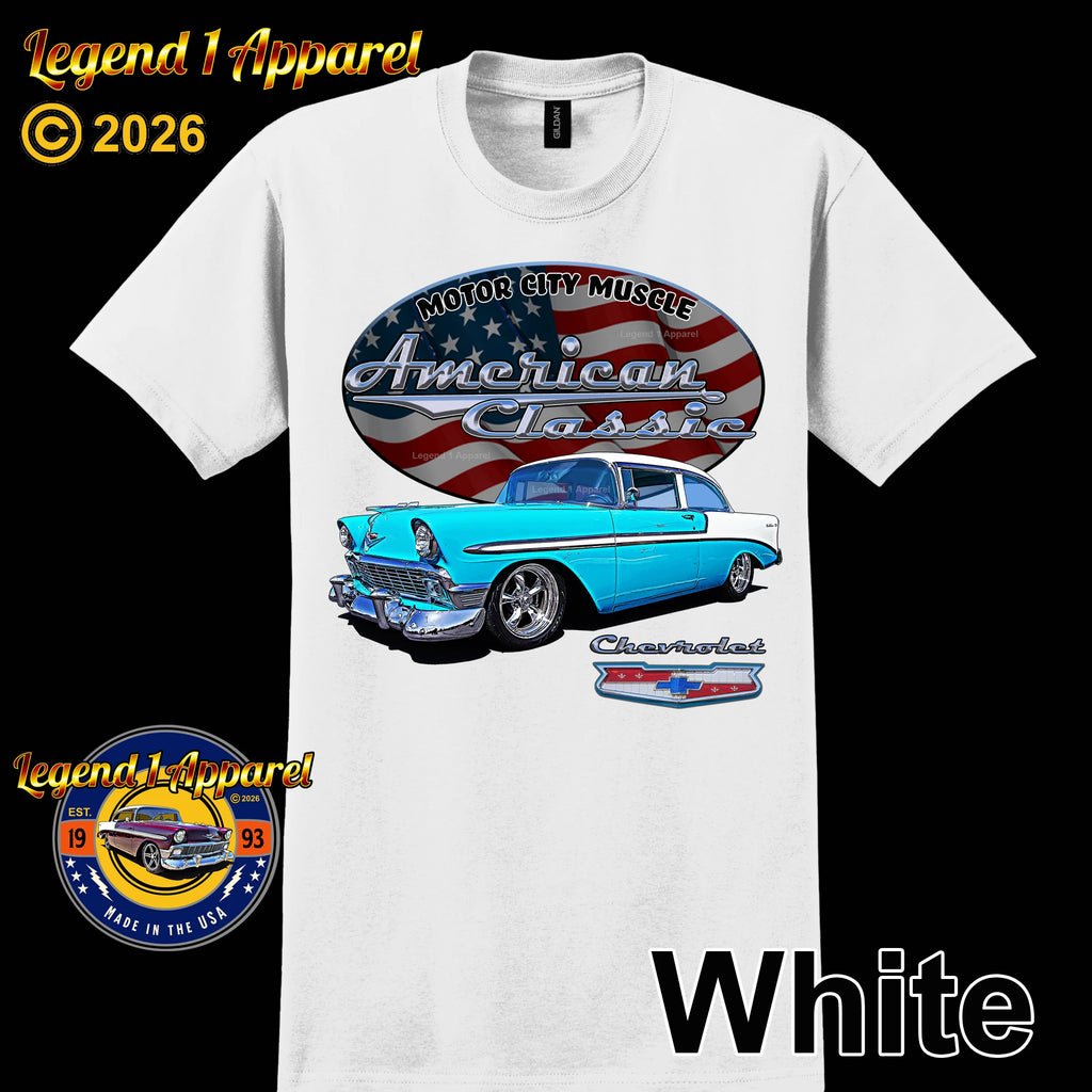 1956 Chevrolet Bel Air Coupe - American Classic Muscle Car T-shirt