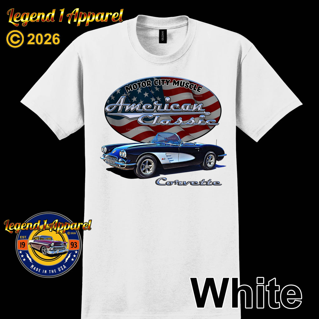 1960 Chevrolet C1 Corvette - American Classic Muscle Car T-shirt