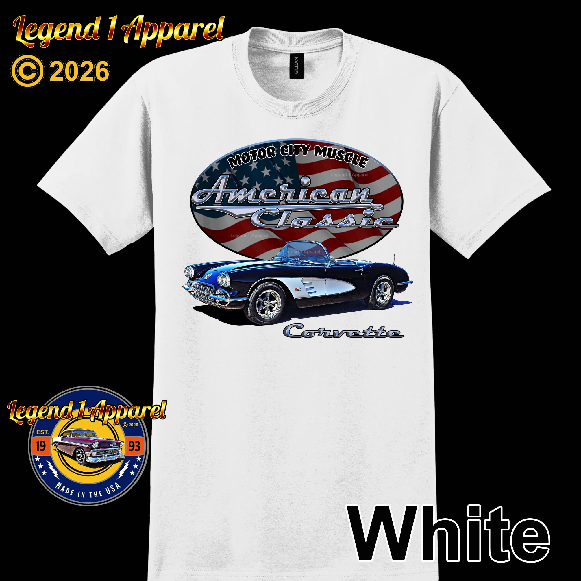 1960 Chevrolet C1 Corvette - American Classic Muscle Car T-shirt