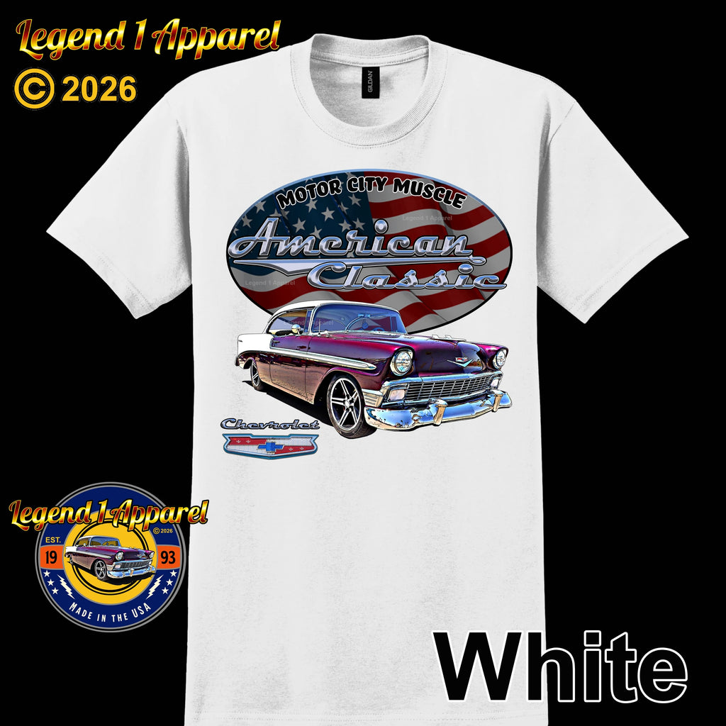 1956 Chevrolet Bel Air Coupe - American Classic Muscle Car T-shirt