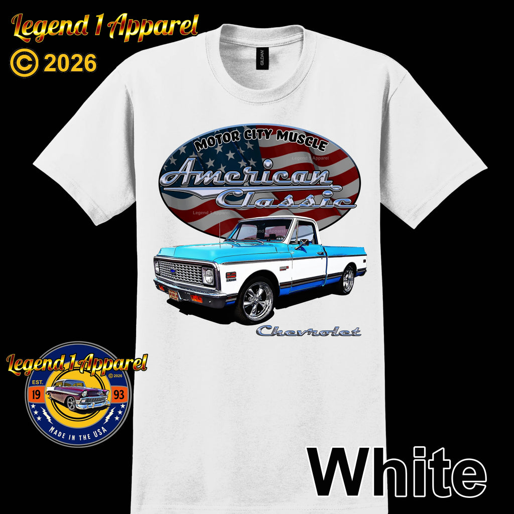 1972 Chevrolet C10 Pick Up - American Classic Muscle Truck T-shirt