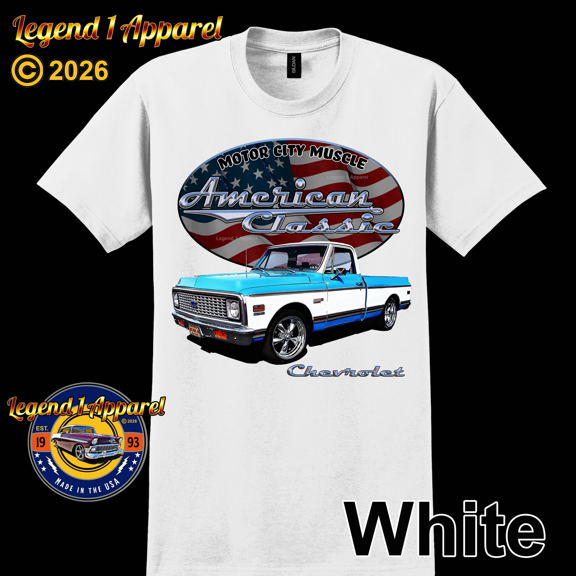 1972 Chevrolet C10 Pick Up - American Classic Muscle Truck T-shirt