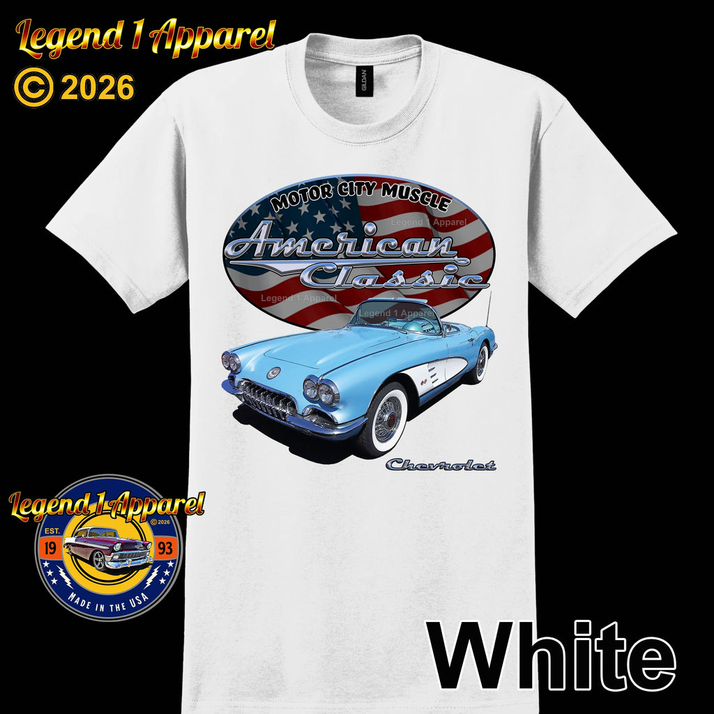 1960 Chevrolet C1 Corvette - American Classic Muscle Car T-shirt