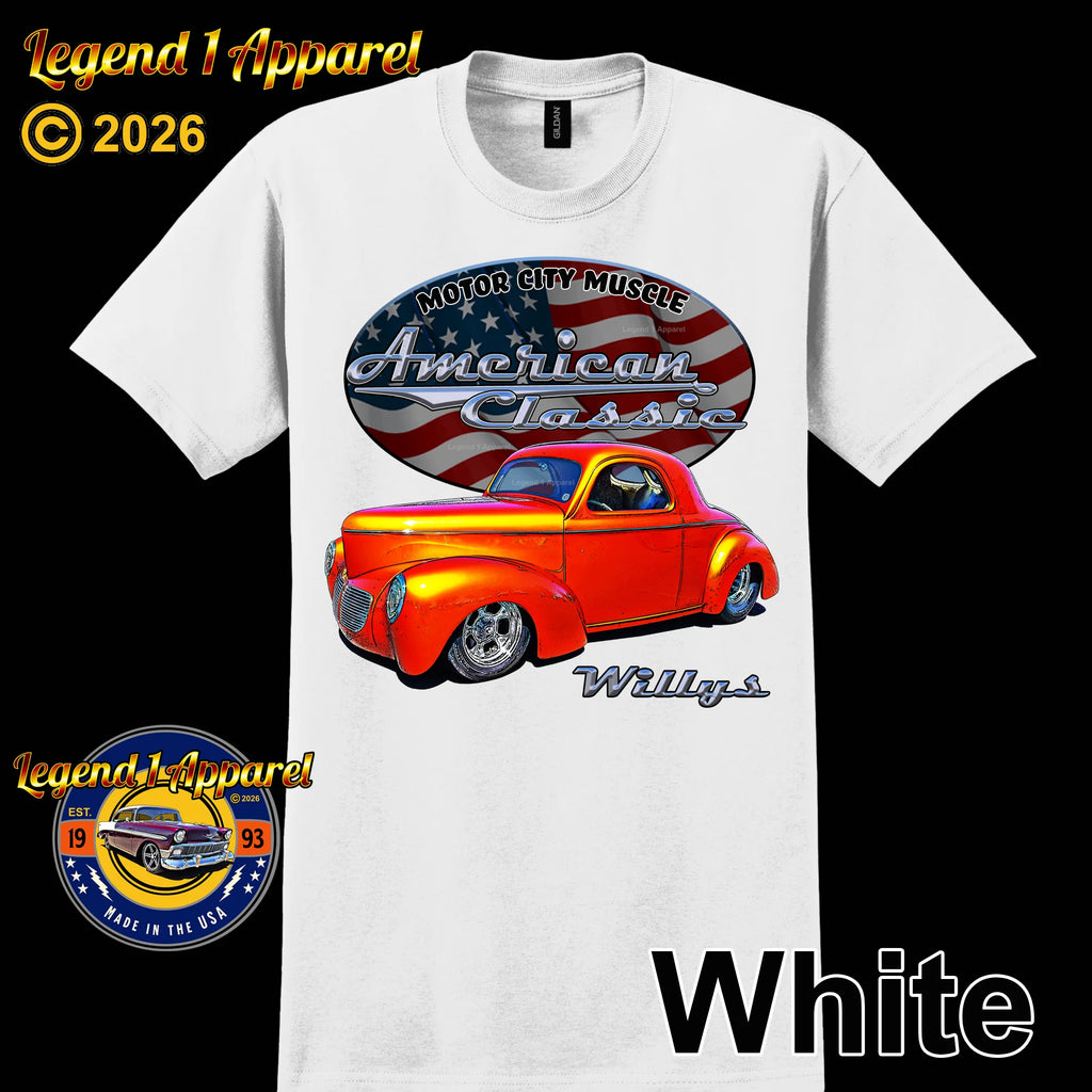 1941 Willys Coupe - American Classic Muscle Car T-shirt