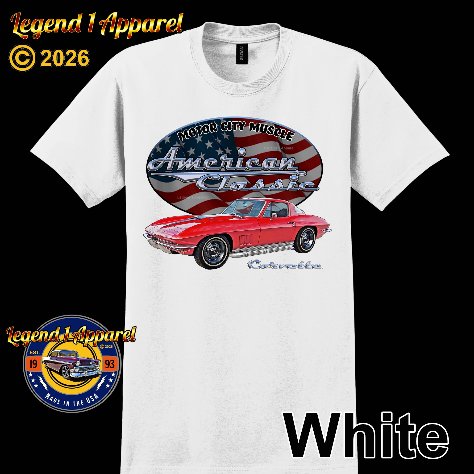 1967 Chevrolet C2 Corvette - American Classic Muscle Car T-shirt