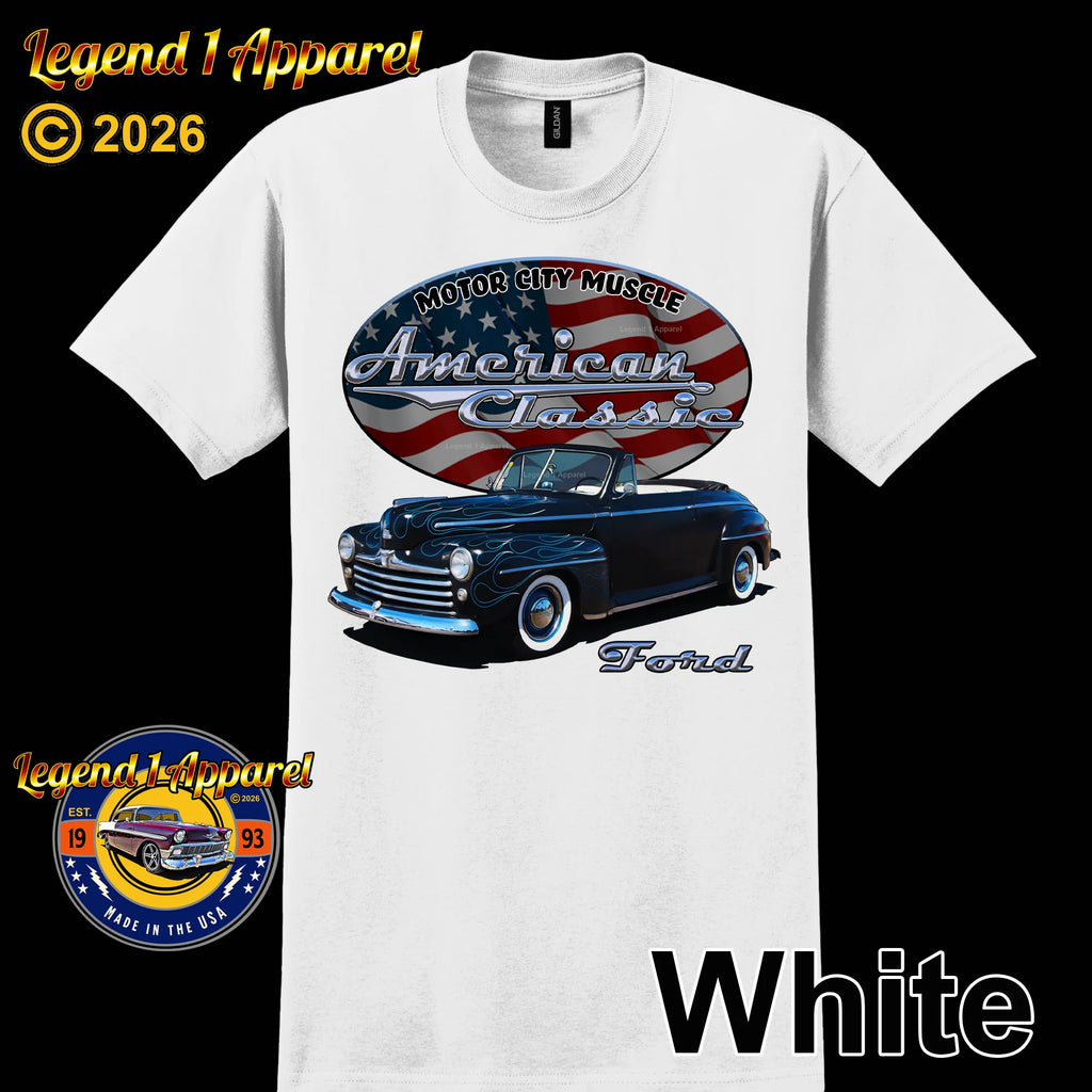 1947 Ford Convertible - American Classic Muscle Car T-shirt
