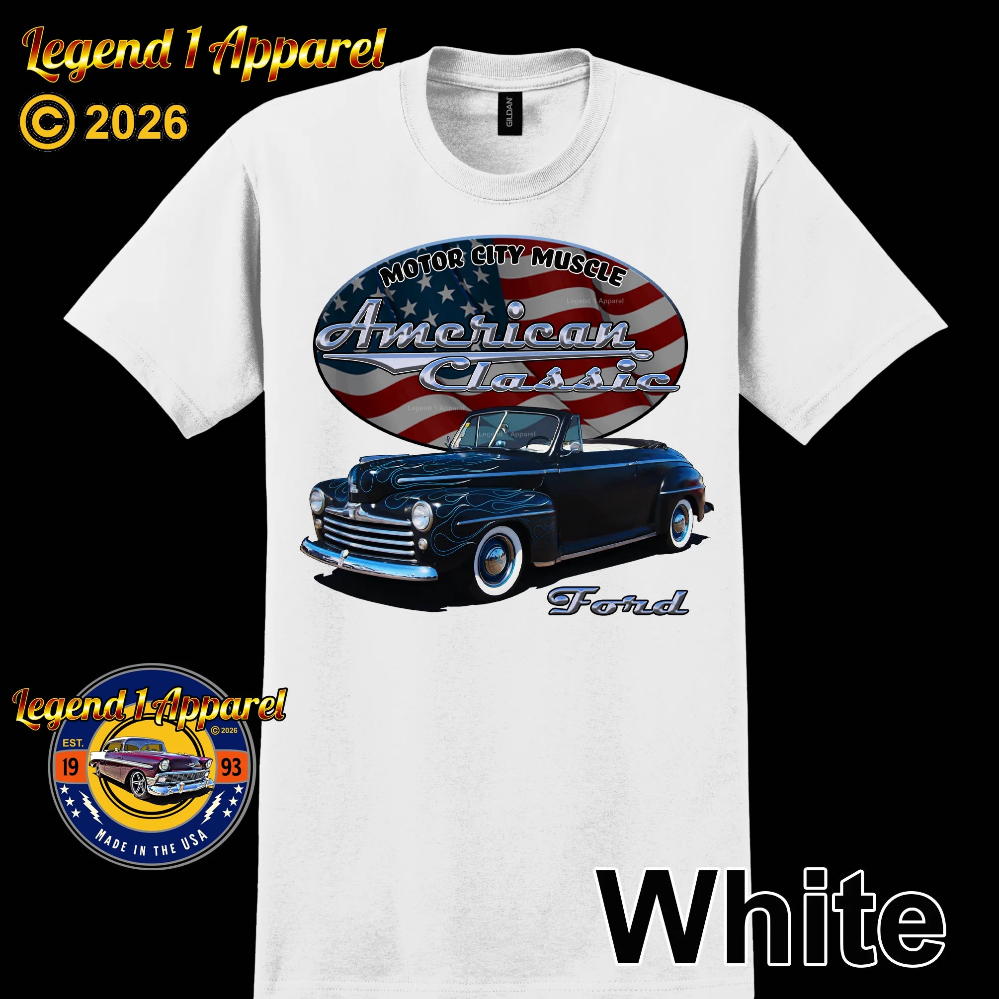 1947 Ford Convertible - American Classic Muscle Car T-shirt