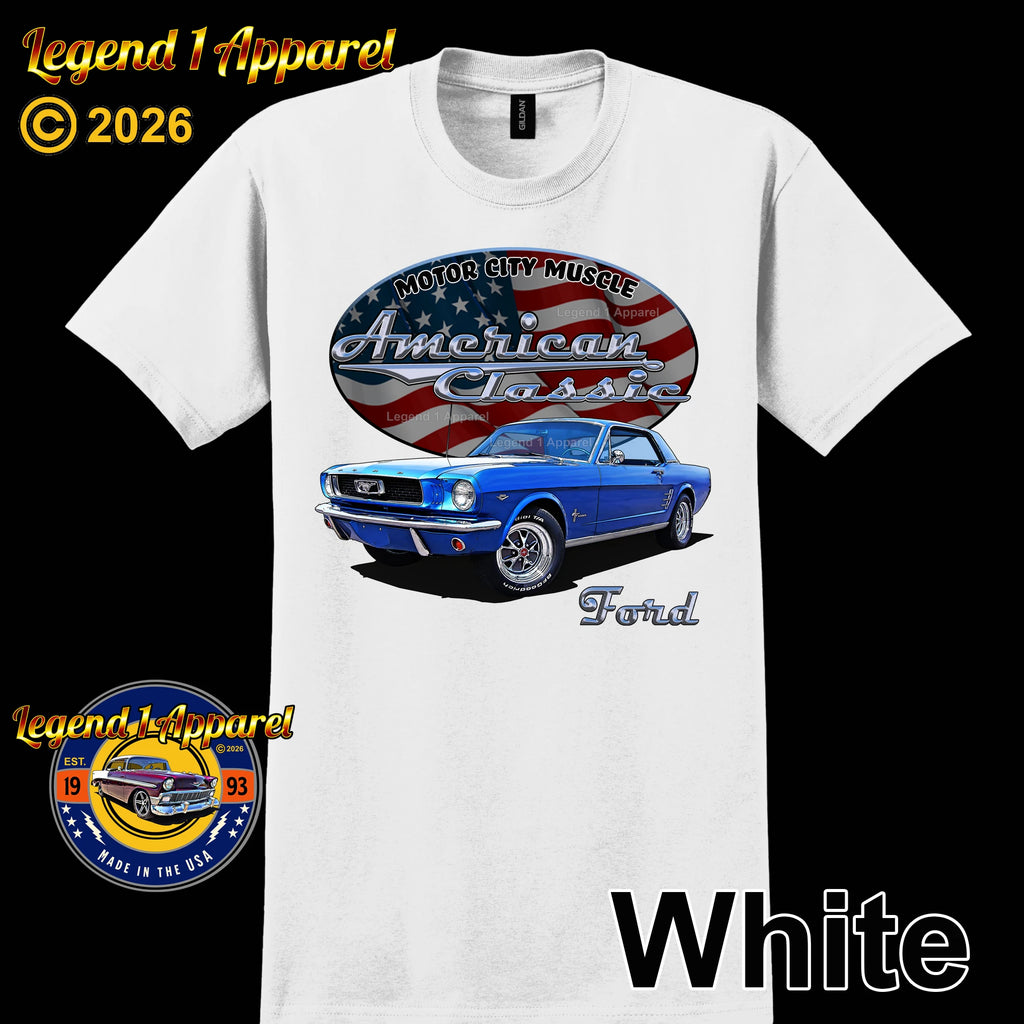 1966 Ford Mustang Coupe - American Classic Muscle Car T-shirt (Copy)
