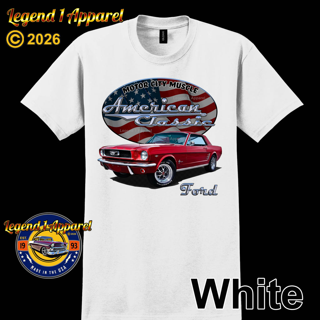 1966 Ford Mustang Coupe - American Classic Muscle Car T-shirt