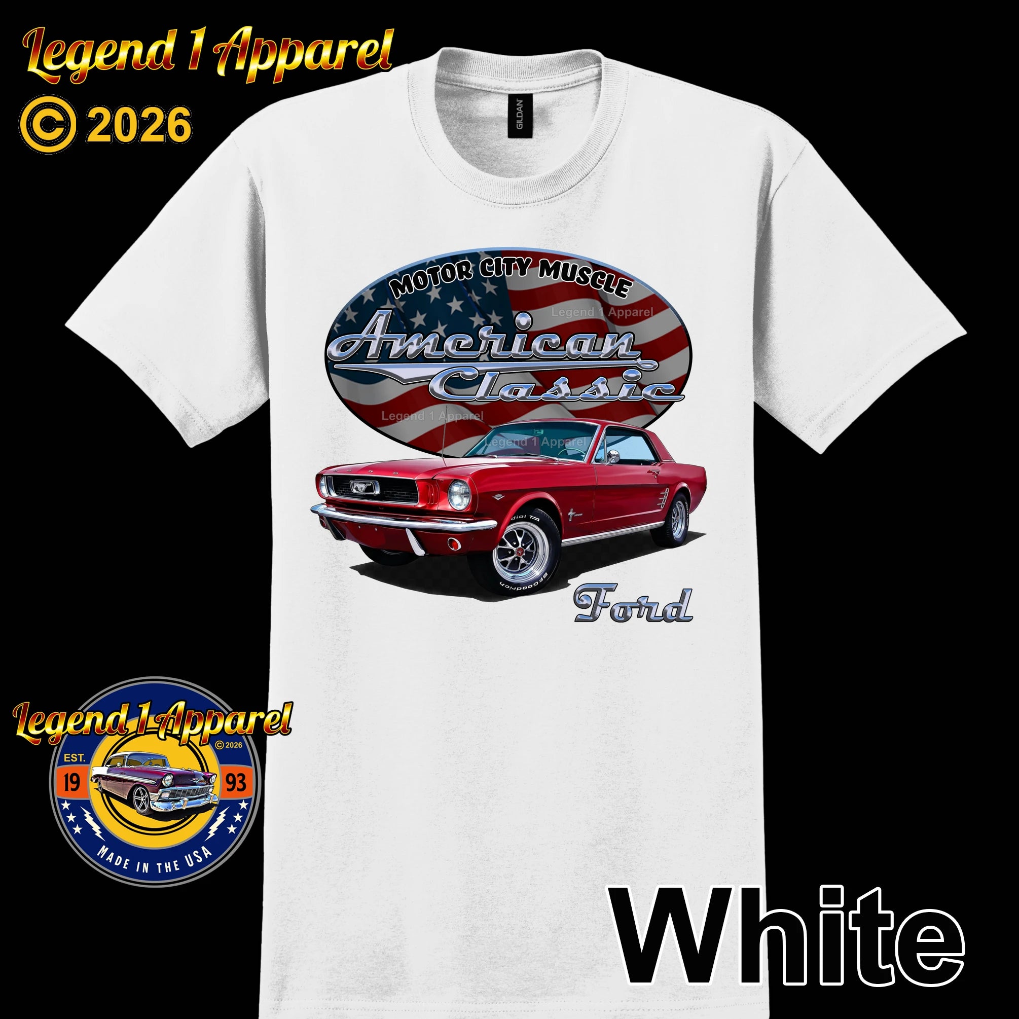 1966 Ford Mustang Coupe - American Classic Muscle Car T-shirt
