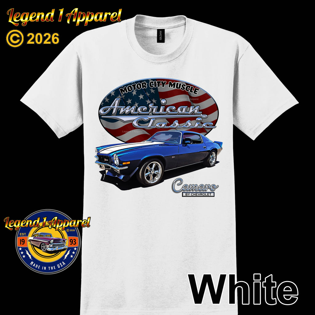 1973 Chevrolet Camaro - American Classic Muscle Car T-shirt