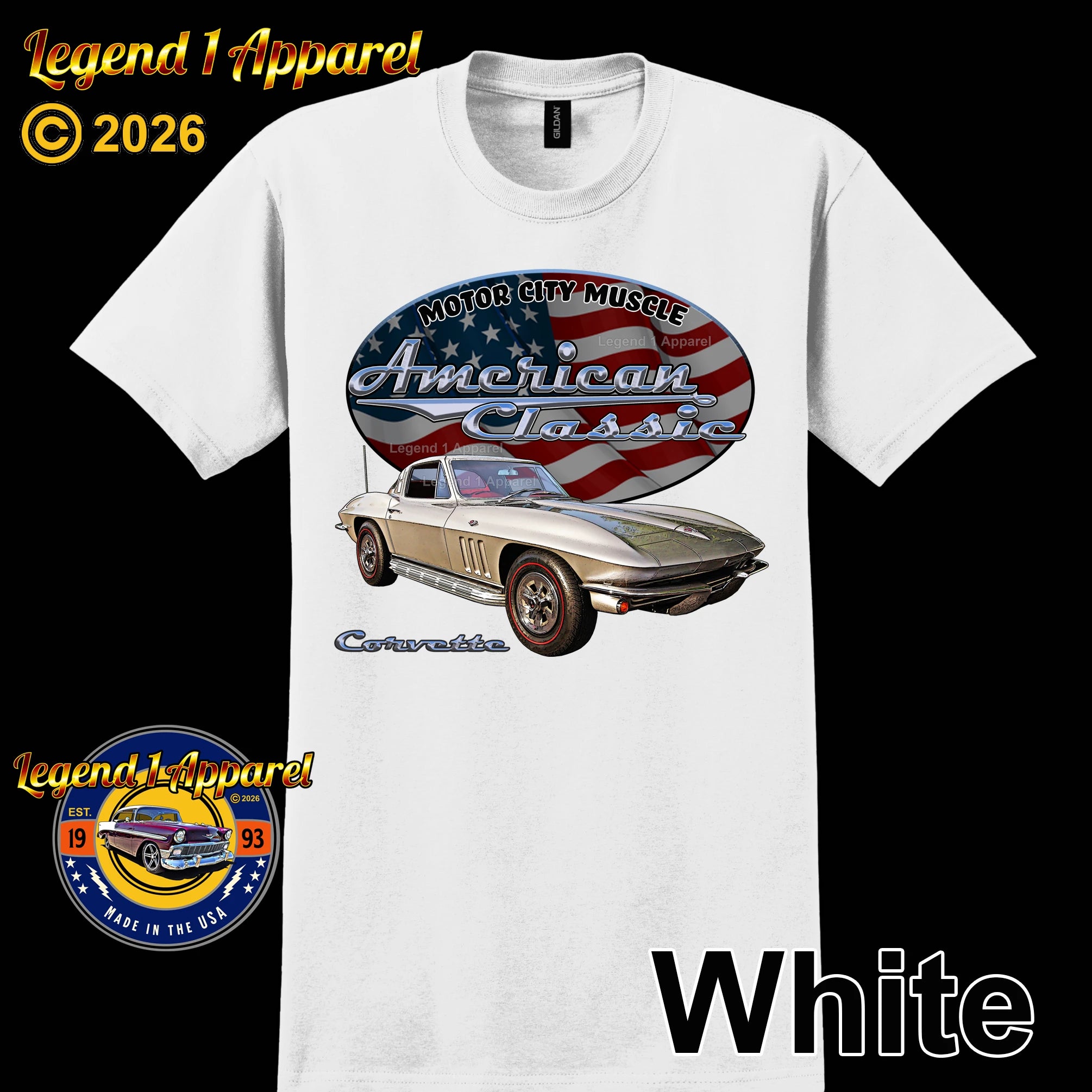 1965 Chevrolet C2 Corvette - American Classic Muscle Car T-shirt