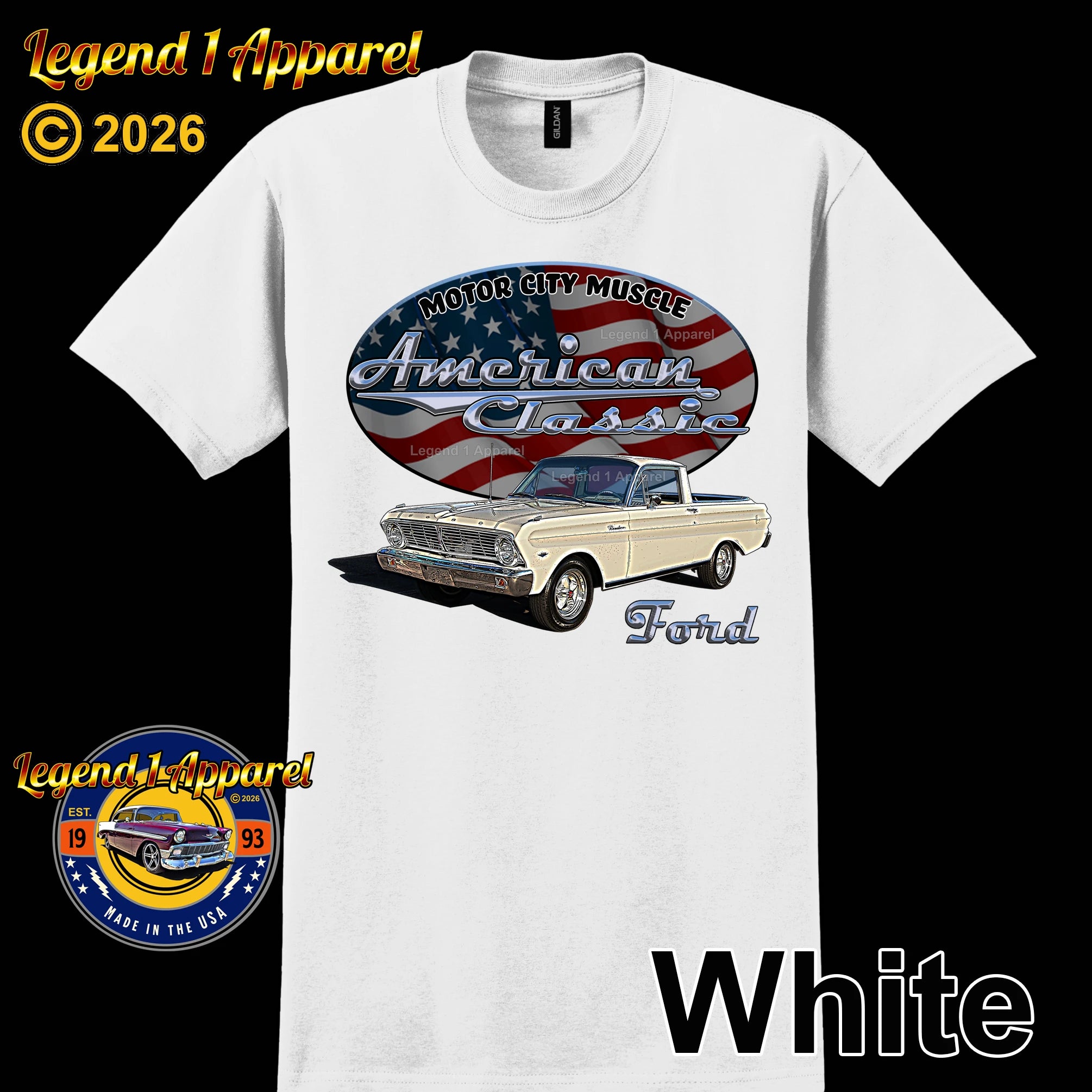 1965 Ford Ranchero - American Classic Muscle Car T-shirt