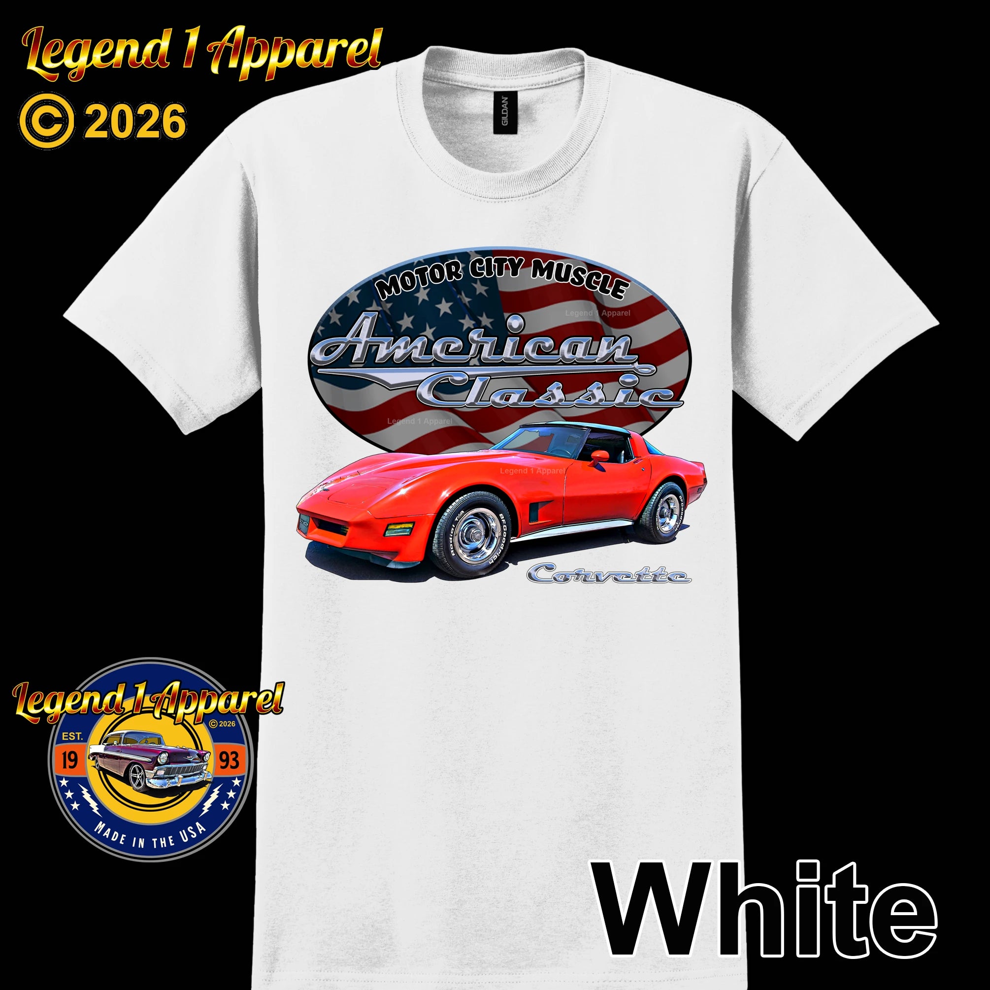 1980 Chevrolet C3 Corvette - American Classic Muscle Car T-shirt