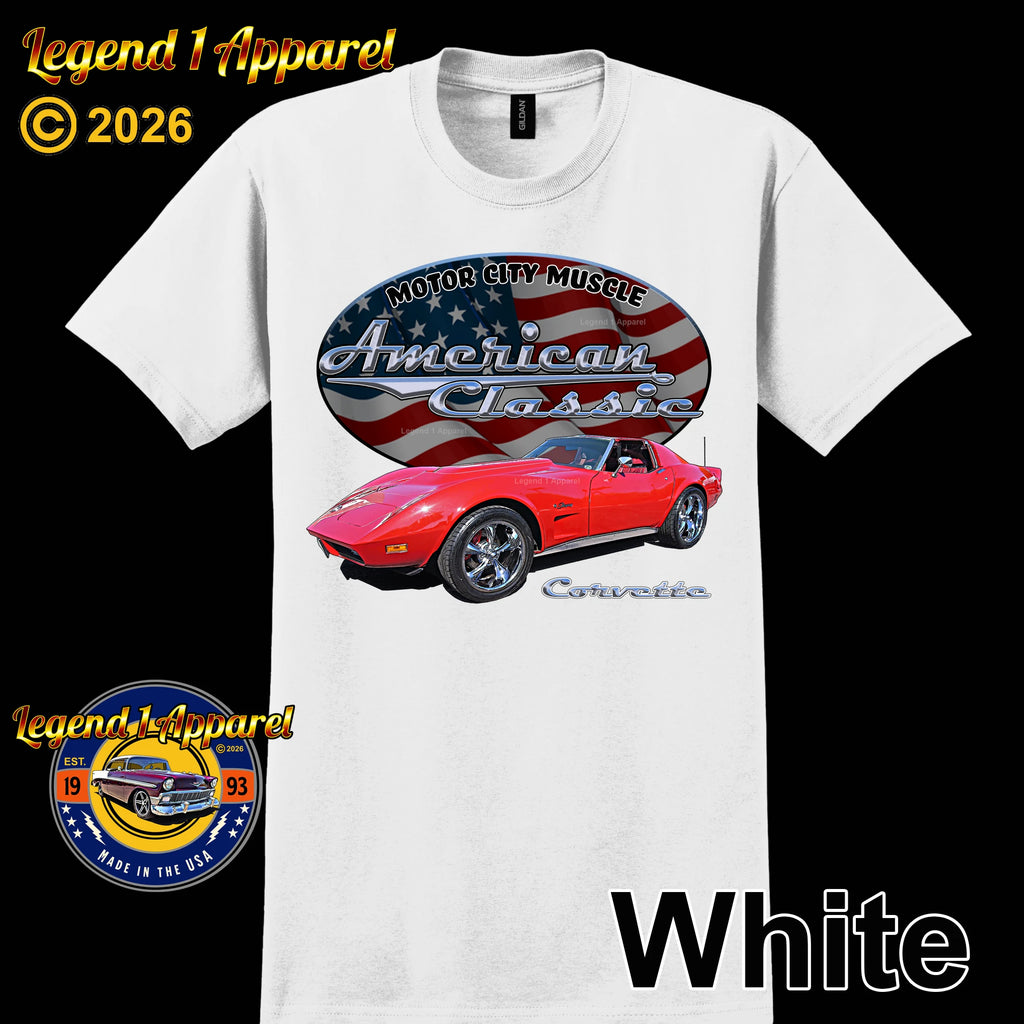 1974 Chevrolet C3 Corvette - American Classic Muscle Car T-shirt