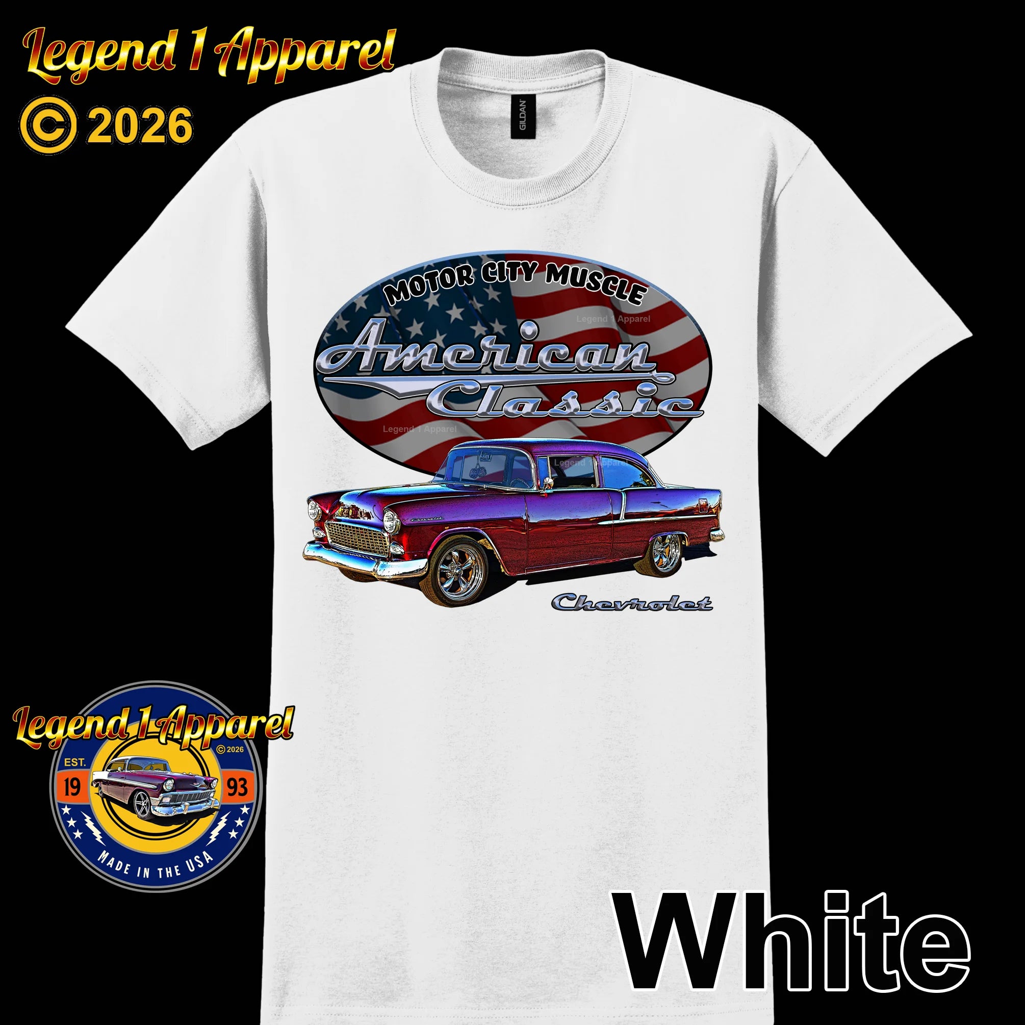 1955 Chevrolet Del Ray Coupe - American Classic Muscle Car T-shirt