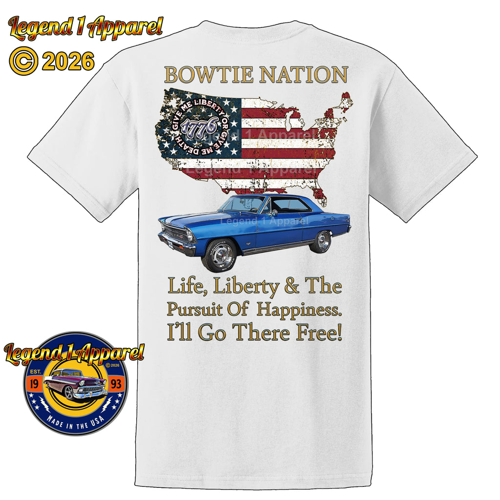 1967 Chevrolet Nova SS Bowtie Nation T-Shirt – 67 Chevy Classic Car Graphic Tee