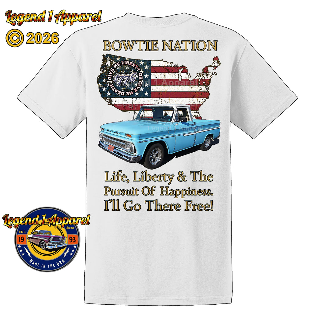 1964 Chevrolet Pick Up Truck Bowtie Nation T-Shirt – 64 Chevy Classic Truck Graphic Tee