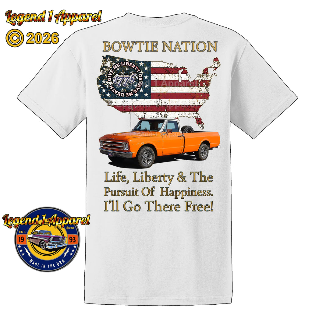 1967 Chevrolet Pick Up Truck Bowtie Nation T-Shirt – 67 Chevy Classic Truck Graphic Tee (Copy)
