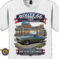 1970 Ford Torino Classic Car Graphic Tee – Route 66 Centennial T-Shirt