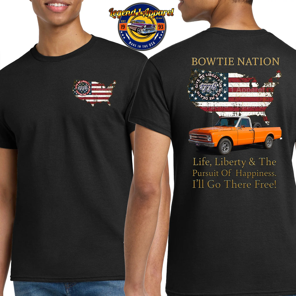 1967 Chevrolet Pick Up Truck Bowtie Nation T-Shirt – 67 Chevy Classic Truck Graphic Tee (Copy)