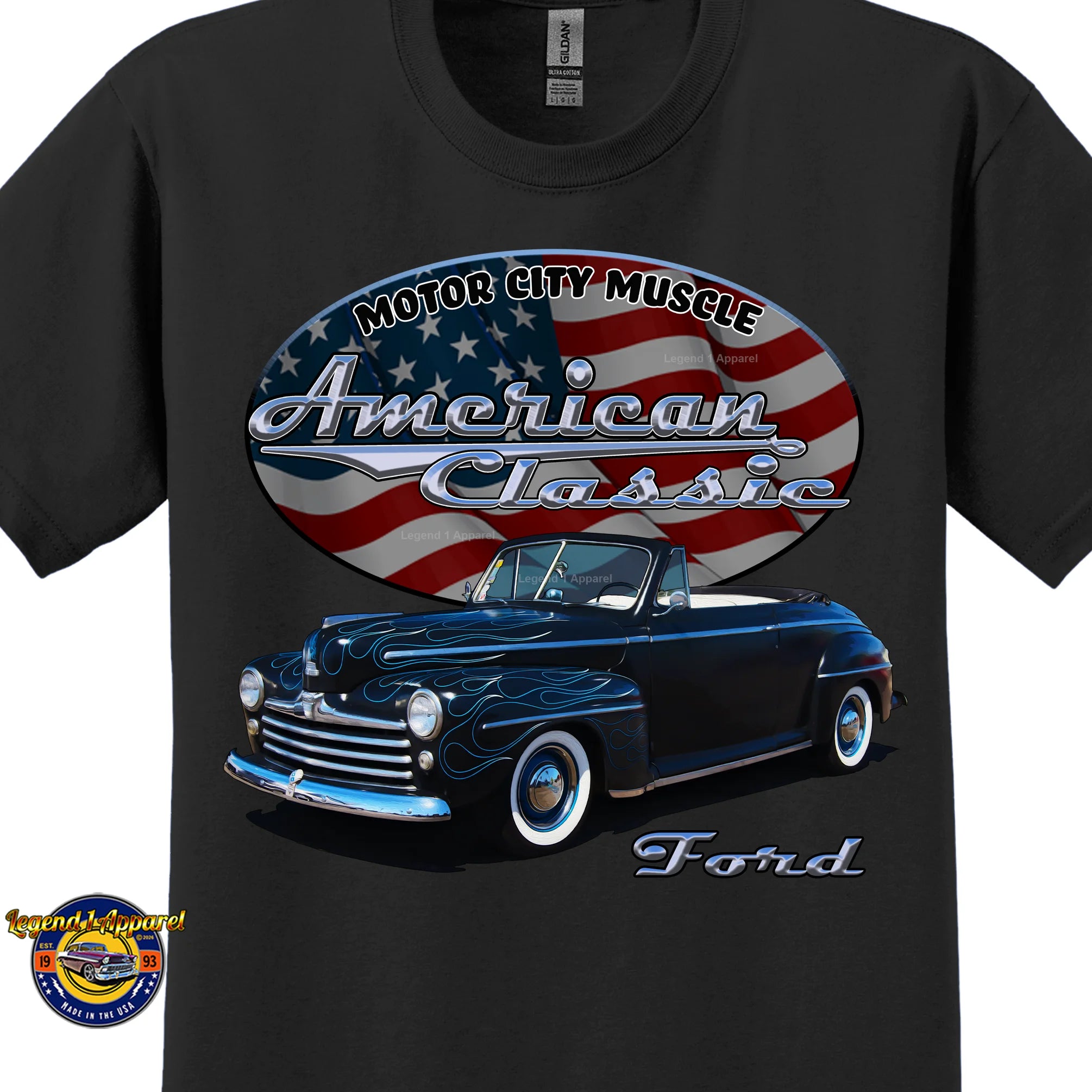 1947 Ford Convertible - American Classic Muscle Car T-shirt