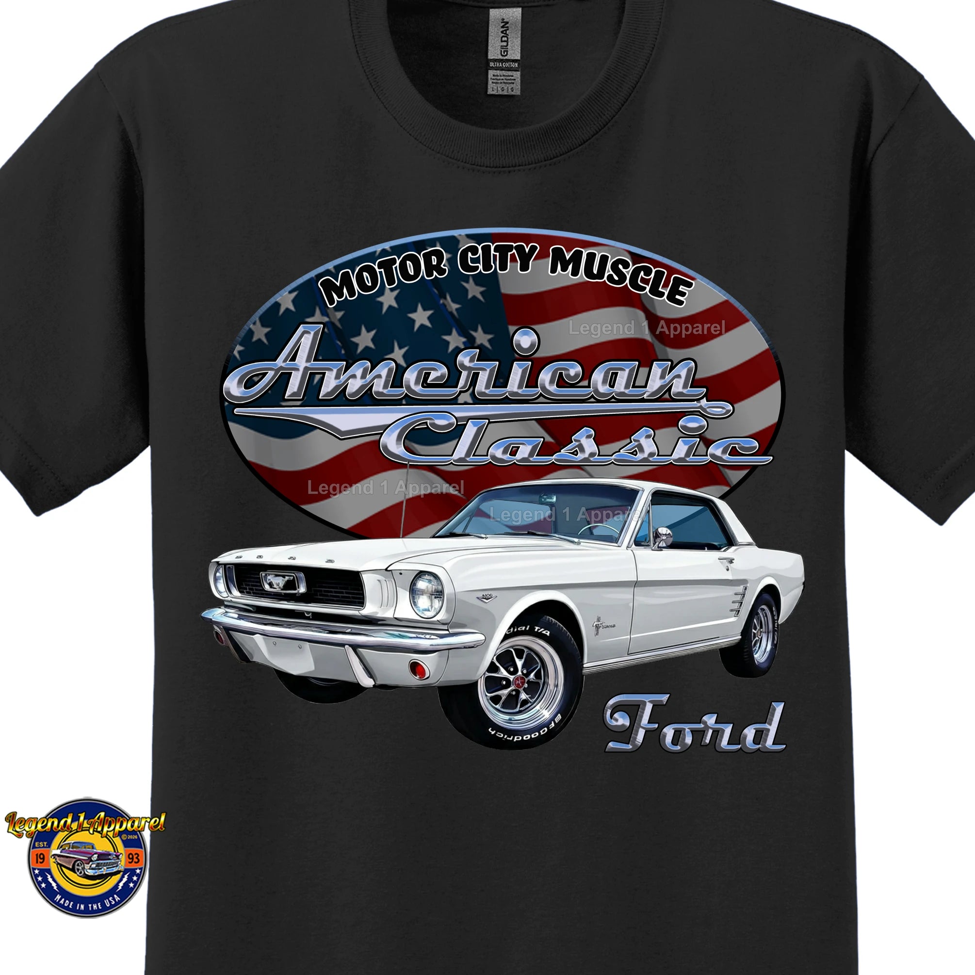 1966 Ford Mustang Coupe - American Classic Muscle Car T-shirt
