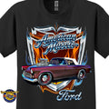1955 Ford Thunderbird American Muscle T-Shirt –55 Ford Classic Car Graphic Tee