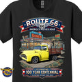 1956 Ford F100 Stake Bed Classic Truck Graphic Tee – Route 66 Centennial T-Shirt